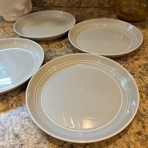 Threshold Westfield Grey Stoneware Salad Plates Set of 4 Like New